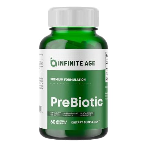 INFINITE AGE Prebiotic Capsules, 60 Count: Premium FOS Prebiotic Fiber Supplement for Digestive Health, with Chicory & Acacia, FOS Supplement for Men & Women Cover