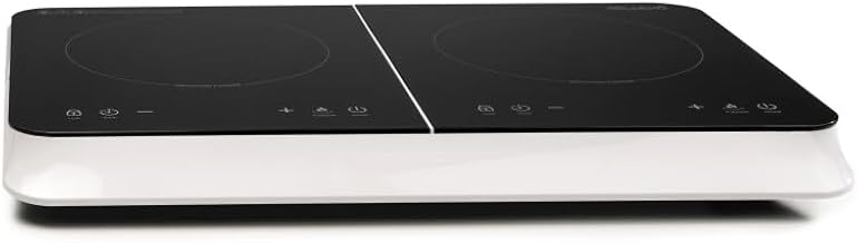 Plaque Induction Portable 2 Feux BELDEKO - 3500W - Design Premium, Fiable et Robuste - Minuteur, Touches Tactiles, Anti-Débordement, 10 Niveaux de Puissance