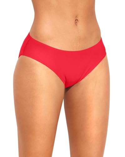 Image of Women Bikini Bottom Full Coverage Bathing Suit Bottoms Swimsuit Bottom | Low Waist Design, Side Strap Cutout, Full Rear Coverage, Secure Fit, Soft Breathable Fabric