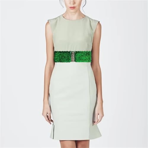 Female Sequins Waist Belt Fashion Elastic Belt Universal Dress Decorative Accessories Glittering Waistband4