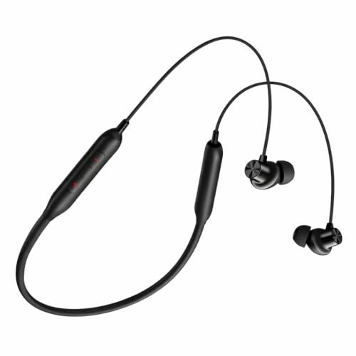 Image of Original Bluetooth Neckband Z3 Compatible with Oneplus with Mic 12.4mm Drivers, Wireless Earphones, IP55 AI Noise Filtering (Black) (KLGF54)