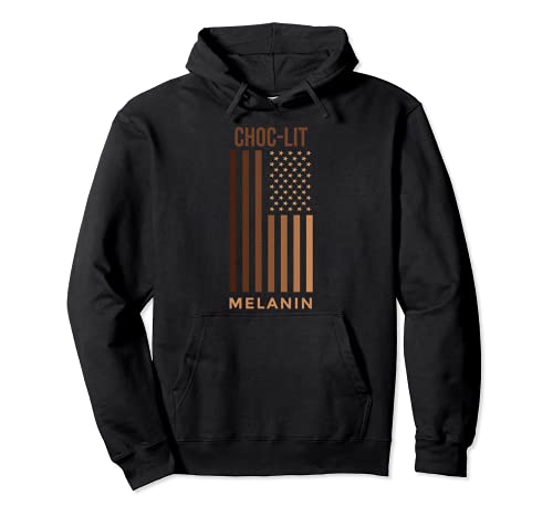 Melanin Queen Black Pride - Donne Africane Americane Choc-Lit Felpa con Cappuccio