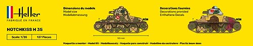 Model Military Tank Hotchkiss H35 escala 1:35 miniatura 5