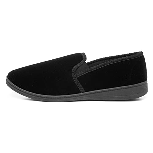 The Slipper Company Mens Black Full Slipper - Size 8 UK - Black