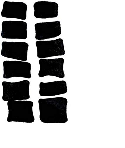 Women's Cotton Woollen Bun, Ponytail Thick Rubber Bands - Black Pack of 12