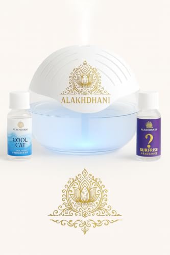 Image of Aroma Diffuser & Humidifier | 1.5L Essential Oil Diffuser | Soothing LED | Includes 2 Free Fragrance Oils (Cool Cat + Surprise) | Perfect for Bedroom, Office, Home, Spa & Aromatherapy
