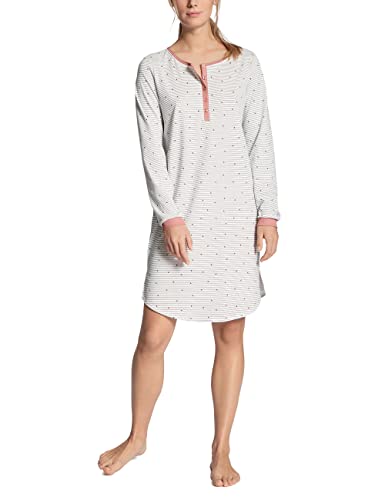 CALIDA Sweet Dreams Nachthemd Damen, aus 100% Baumwolle, mit Knopfleiste