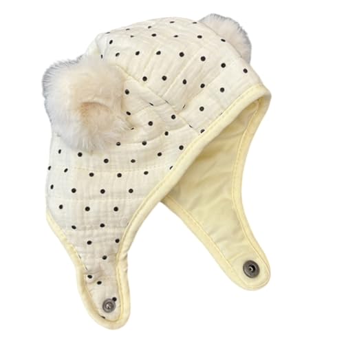 Baby Ear Protections Hat with Secure Strap Comfortabe Newborns Earflap Caps Warm & Snug Baby Ear Protector Bonnet