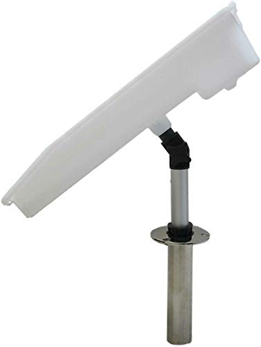 Pactrade Marine Fishing White Fillet Table Cutting Board Knives Pliers Storage Compartment Spacious Knob Drain Hole Standard Metric Inch Scale Angle Leg Adjustable Stabilized Pp (Rold Holder Mount) #TOP4