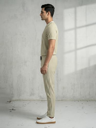 Image of Dollar Men Co-Ord Set | Polyester Trackpants + T-Shirt | Regular Fit, Quick Dry & Breathable | Gym, Casual & Sportswear | Pack of 1