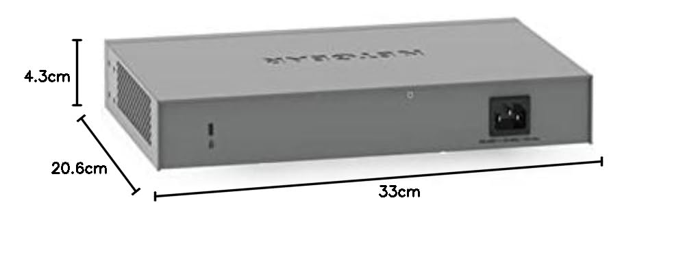 NETGEAR Switch de 10 Puertos 10 GB MS510TXUP - Switch MultiGigabit Ultra60 PoE Plus - 8X PoE++ a 295 W - 2X 10 Gigabit SFP+ - Montaje en sobremesa o en Bastidor, y protección ProSAFE de por Vida