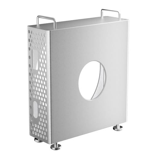 Gabinete de metal para Mac mini M4/M4 Pro 2024, soporte vertical de aluminio para computadora, carcasa protectora contra polvo y disipación de calor para DIY miniatura 4