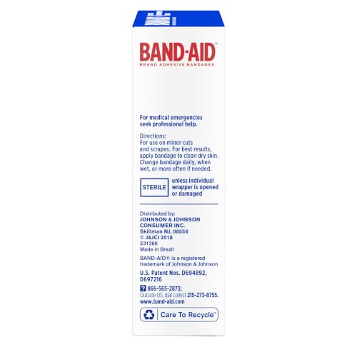 Image of BAND-AID Brand Sterile Flexible Fabric Adhesive Bandages, for Protection & Wound Care of Minor Cuts & Burns, with Quilt-Aid Technology to Cushion Painful Wounds, Finger & Knuckle, 6 Pack