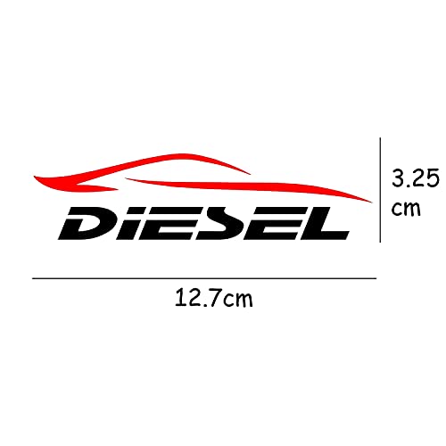 Diesel Sticker for Car I Car Stickers I Fuel Tank Branded Reflective and Vinyl Sticker M131(12.7cm X 3.25cm) (Design 01)