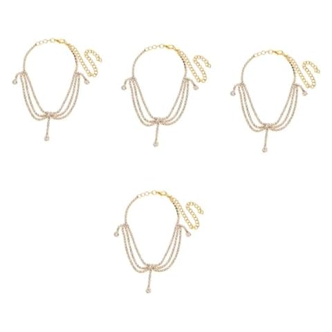 GALPADA Adjustable Rhinestone Anklet Cover