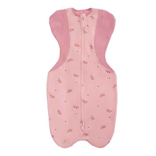 KIDIRA Swaddle for Newborns Baby Swaddles 0-3 Months 5-13lb Swaddle Sleep Sack 0-3 Months Newborn with Moisture-Wicking Fabric Promotes Healthy Hip Development 2-Way Zipper 1Pack (Pink Print)