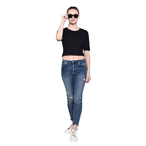 Image of Geum Women's Cotton Round Neck Half Sleeve Top