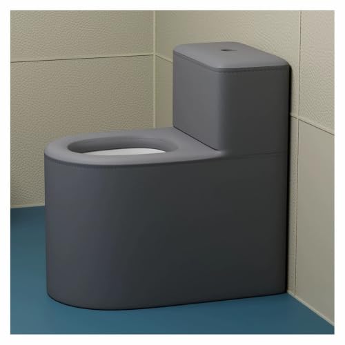 Inodoro sin tapa con asiento acolchonado para comodidad, para residencias de cuidado y escuelas, con ahorro de agua miniatura 1