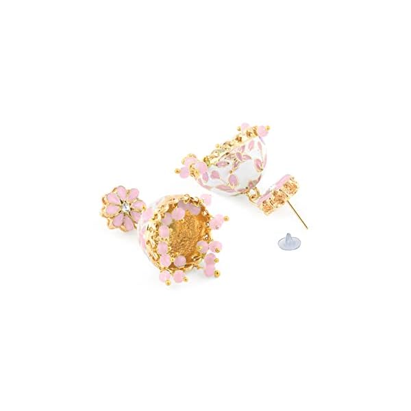 ZAVERI PEARLS Pink Meenakari Crystal Beads Multistrand Necklace Earring & Maangtikka Set For Women-ZPFK10274 - Image 6
