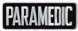 EMBROIDERED UNIFORM PATCHES & EMBLEMS Paramedic Back Patch - 11 x 4 - White Lettering - Mid-Navy Backing - Sew on