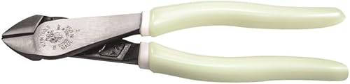 Miniatura 1 de Klein Tools D200028GLW Alicates de corte diagonal Hi-Viz con mandíbulas cortas y asas que brillan en la oscuridad, 8 pulgadas