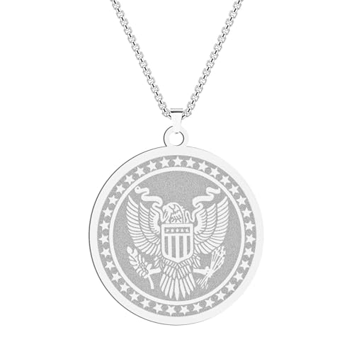 Collier viking emblème d’aigle avec finitions gravées style slave