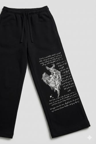 Image of Men's Printed Baggy Pants, Relaxed Fit Cotton Lower, Mid Rise Elastic Waist Joggers with Graphic Design, Casual Wear for Gym, Lounge & Street Style