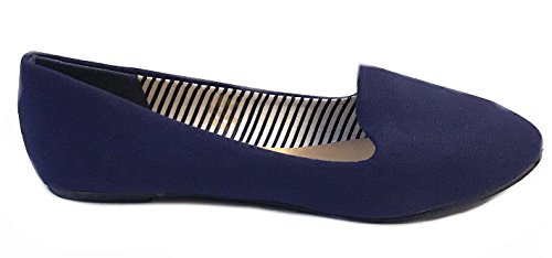 Shoes 18 Womens Faux Suede Rhinestone Ballerina Ballet Flats Shoes - Image 4