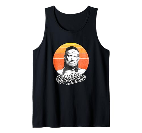 Official Willie Nelson Sunset Photo Tank Top