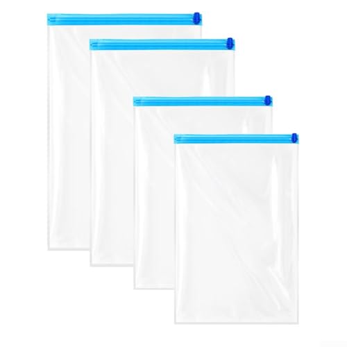 Bolsas de almacenamiento de viaje con válvula unidireccional, no necesita bomba para una máxima eficiencia (3 x M (3 x L (40 x 60 cm)