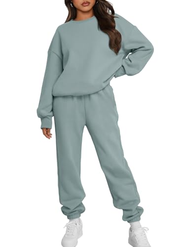 Trendy Queen Sweatsuits Women 2 Piece Outfits Two Piece Crewneck Sweatshirts Sets Lounge Fall Fashion Sweatpants 2025 Tracksuits