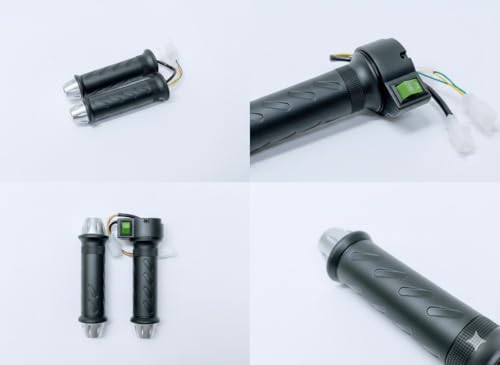 Image of Electric Scooter Handlebar Throttle Grip Set, Black Ergonomic Design with Power Switch, Wired Control System for Okinawa Praise Scooter