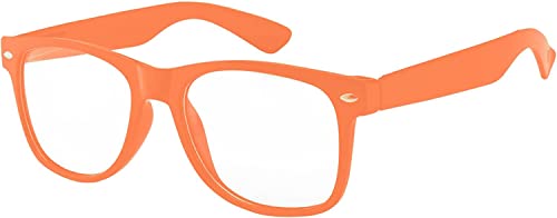 Orange Kids Clear Lens Glasses Protect Child's Eyes UVB UVA