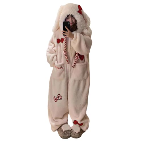 Amazon.com: Cheeskteo Kawaii Fluffy Fleece Bunny Onesie Pajamas