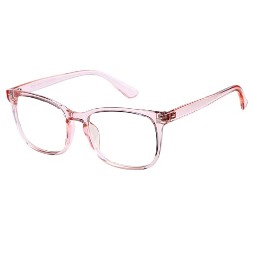 Image of Hycredi Kids Blue Light Blocking Glasses for Boys & Girls, Square Frame | Lightweight Eyewear For Daily Screen Time, Ideal For Computers, Gaming, Tablets And Phones With Comfortable Lenses