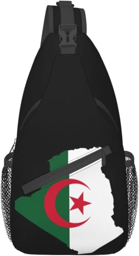 Mochila bandolera unisex bandera Argelia para senderismo miniatura 1