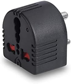 MX 3-Pin Universal Travel Adapter with Child Safety Shutter & Indicator – Converts US, UK, and Other Plugs to India, 5A to 15A Power Adapter