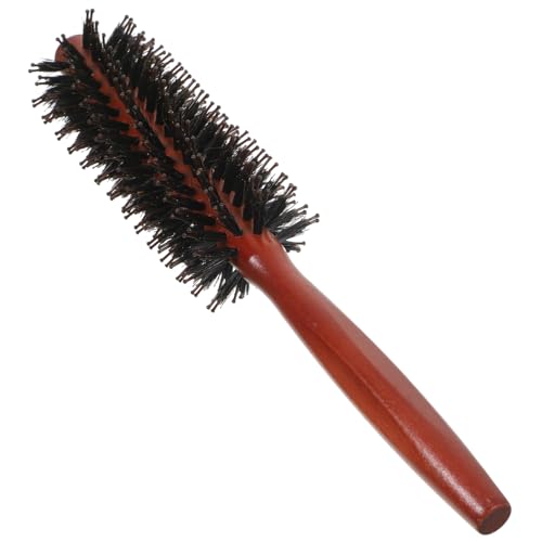 MOTHNUR Cepillo Redondo de Pelo con Cerdas de Jabalí y Mango de Madera Resistente Diseño para Desenredar y Alisar Cabello Rizado Ergonómico y Duradero para Diario Cabello y Corto