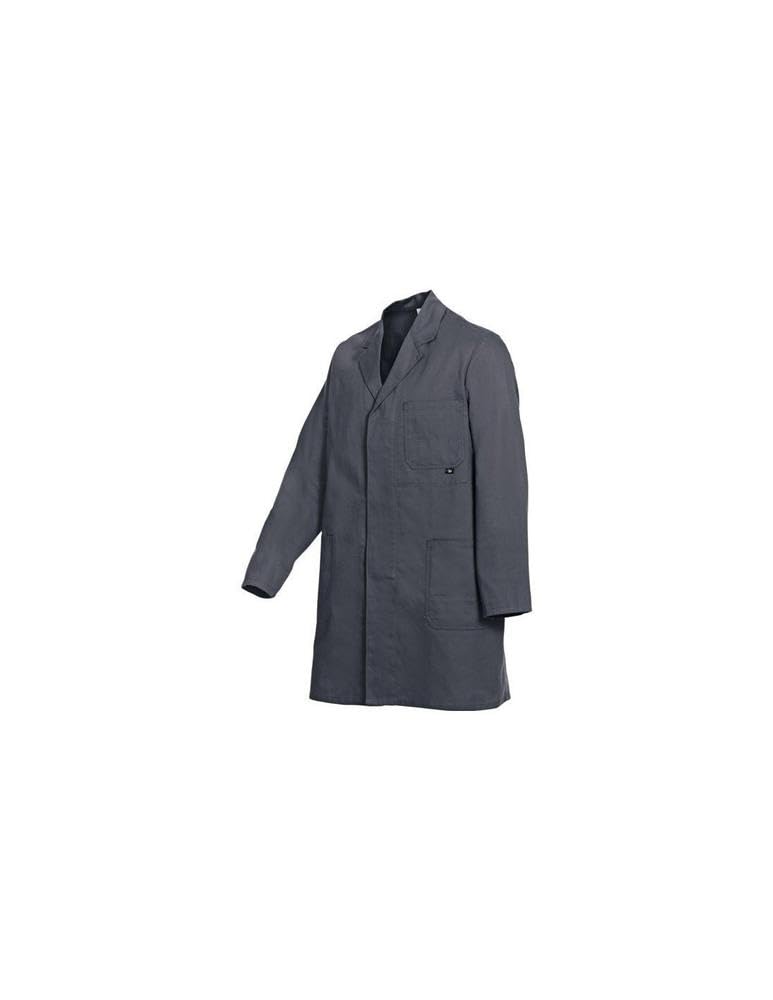 BP Workwear Basic 1310-150-53 Arbeitsmantel - Verdeckte Knopfleiste - Reine Baumwolle - Normale Passform - Größe: 56/58 - Farbe: dunkelgrau