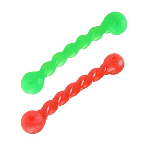 JUGUTA 2 Stück Hundespielzeug Für Zähne, Kauspielzeug Hund Unzerstörbar, Hundespielzeug Gummi, Gummi Spirale Kauknochen, Zahnungsstab Für Hunde, Für Zähne Reinigen Und Zahnfleisch Massieren