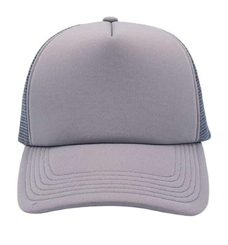 Image of NYFASHION101 Plain Mesh Trucker Hat - Breathable 6-Panel Daily Snapback Cap, Customizable Ideal for DIY Embroidery & Patches