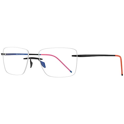 Image of FONEX Colorful Pure Titanium Glasses Frame Women Retro Round Eyeglasses