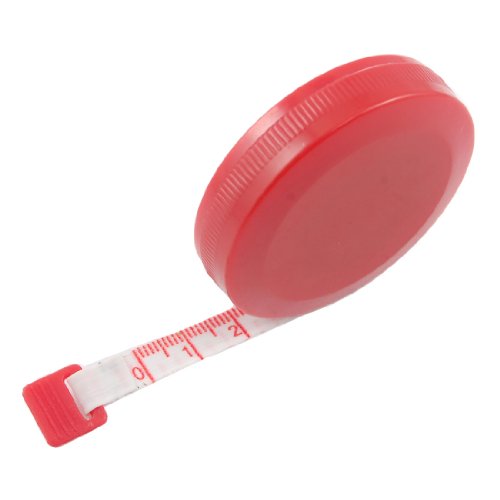 Aexit Red Round Tools & Home Improvement Plastic Housing Sewing Tailor Retractable Ruler Tape Tape Measures Measure 1.5M