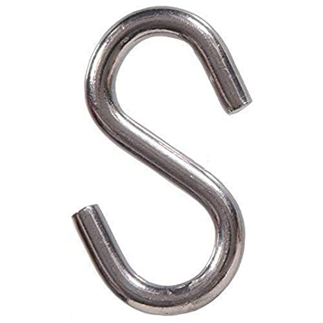 FreeFallType Hook | S Shaped Hook | Heavy Duty S Hooks Silver S Shaped Hooks Hanging Hangers Hooks for Kitchen, Bathroom, Bedroom and Office, Pan, Pot, Coat, Bag, Plants Pack of 2Ps