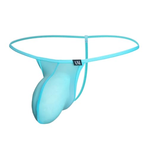 COMLIFE Men's Sexy Low Waist Bikini Thong Ultra Thin Ice Silk Breathable Underwear