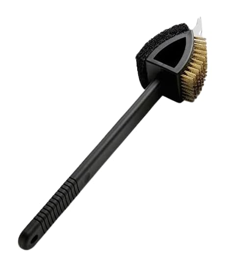 BBQ Grill Brush,Barbecue Brush with Scraper, Long Handle Cleaner for Cooking Grates Racks & Burner 3...