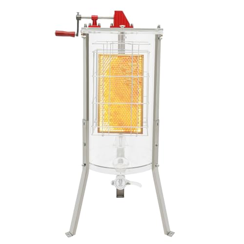 Manuelle Honigschleuder, 2 Waben Rahmen, Extraktor Tangentialschleuder Acryl, Honigextractor mit Deckel, Waben Honig-Extrakor, Imkerei und Bienenzüchter Zubehör