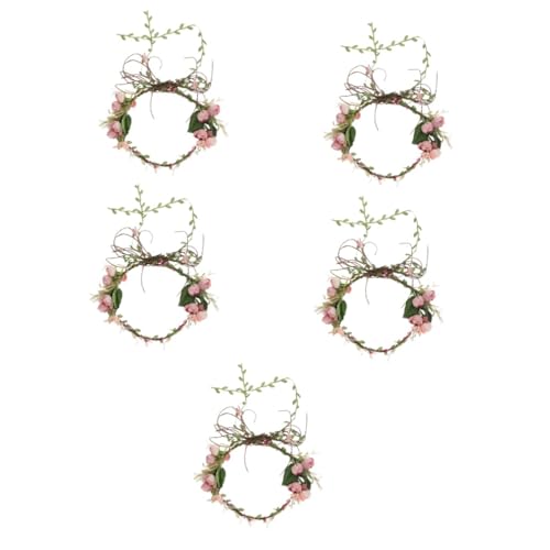 Couronne de fleurs mariage rose imitation accessoire headband floral délicat