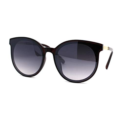 SA106 Womens Inset Lens Horn Rim Round Retro Plastic Sunglasses2