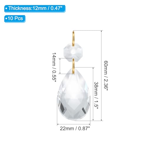 PATIKIL Clear Crystal Teardrop - Image 2